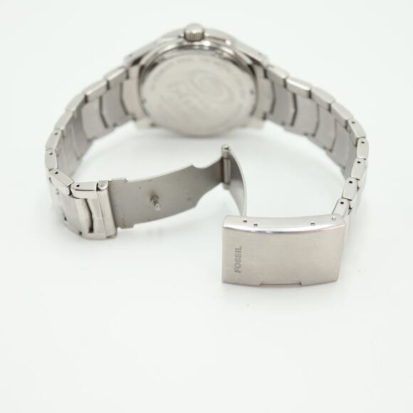 Mens Fossil Multifunction Watch 41mm Silver Tone Day Date Stainless Steel BQ9327 - Picture 13 of 14